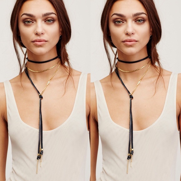Free People Jewelry - Free People Lucky Star Two Faced Leather Mix Bolo